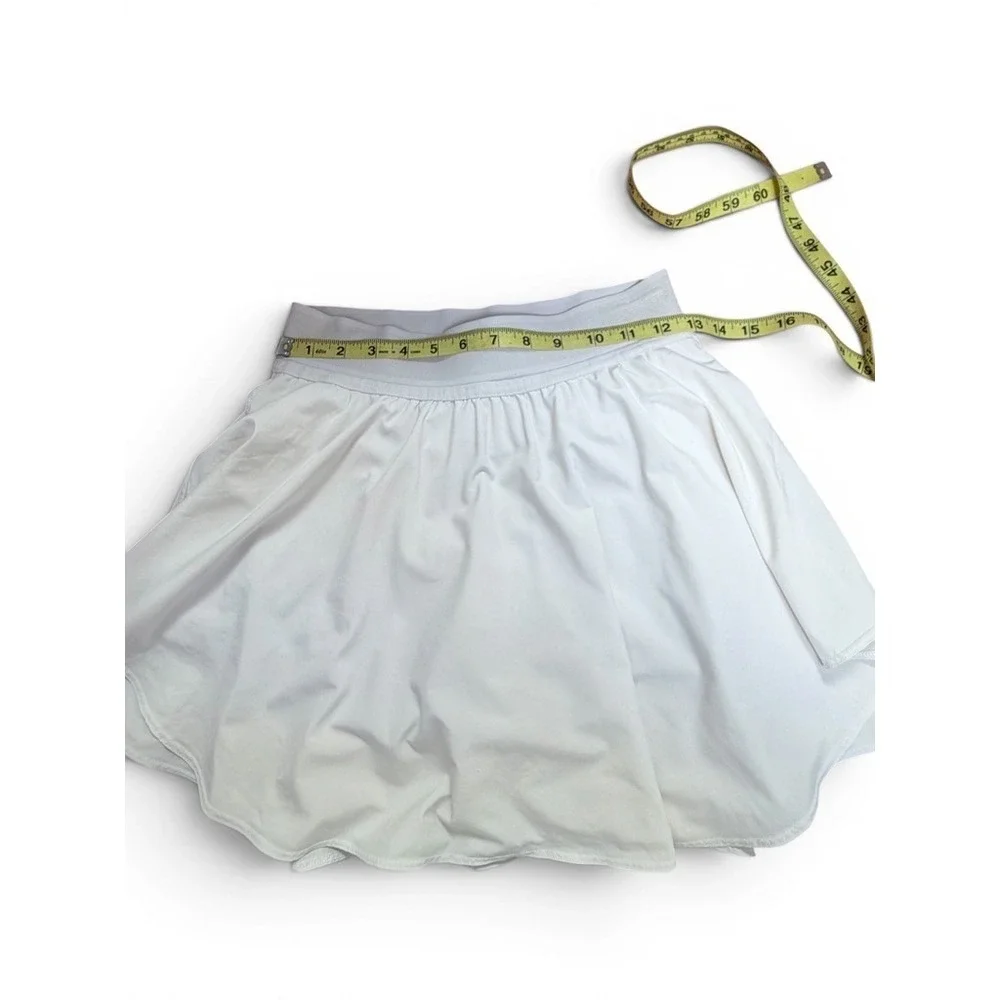Lululemon Court Rival High-Rise Skirt White 6 Tiered Tennis Skort Pickleball